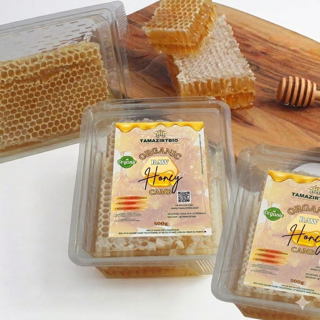 Miel en rayon naturel - عسل الشمع الطبيعي