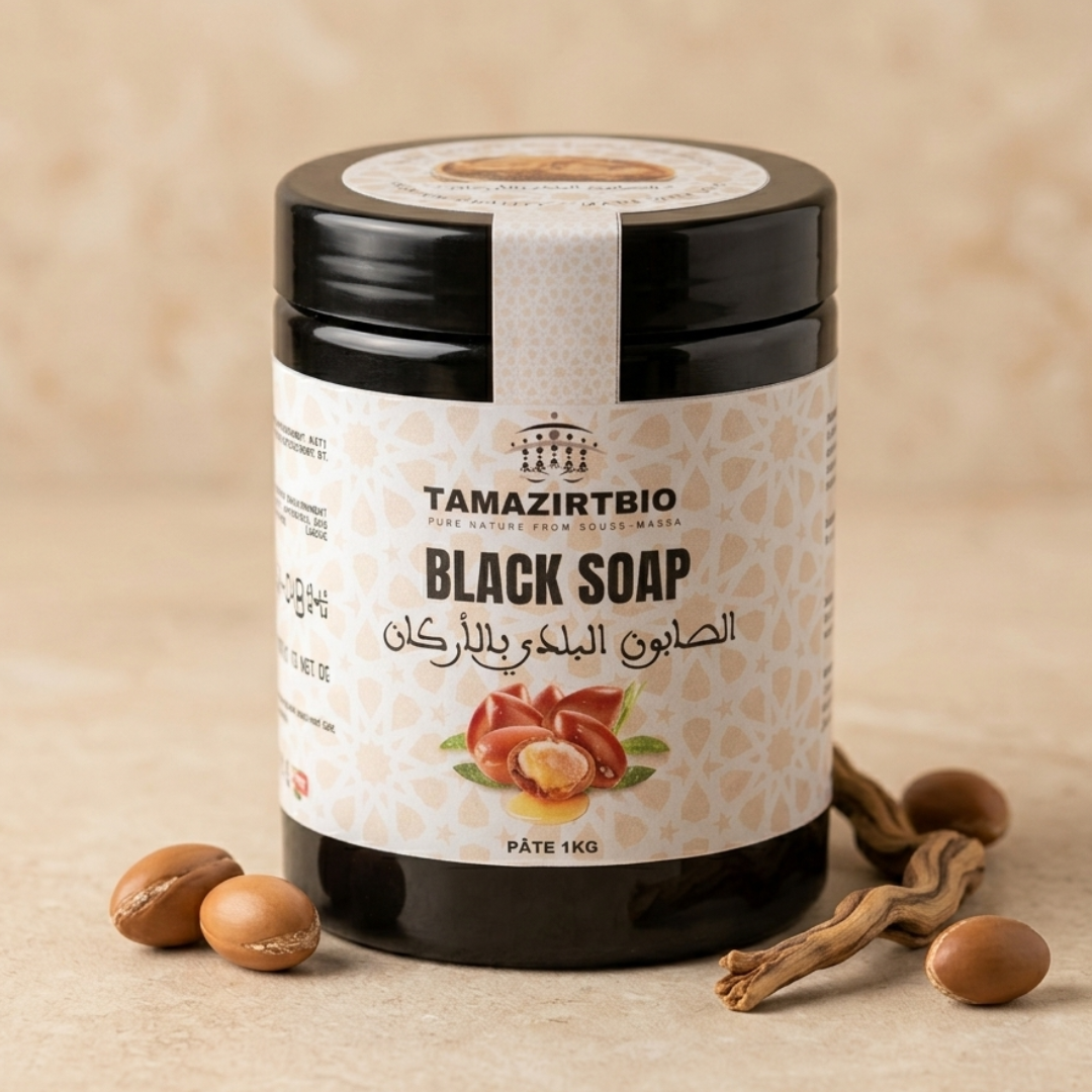 Savon Noir Marocain BIO 1Kg - الصابون البلدي بزيت الأركان