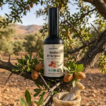 Huile d’Argan Pure Non Torréfiée Certifiée biologiques 100ml