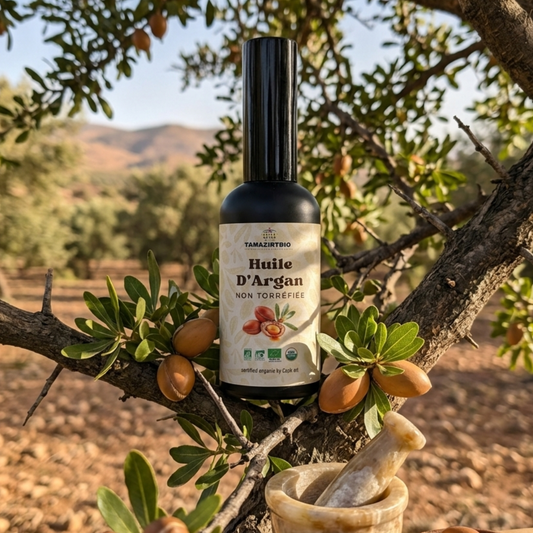 Huile d’Argan Pure Non Torréfiée Certifiée biologiques 100ml