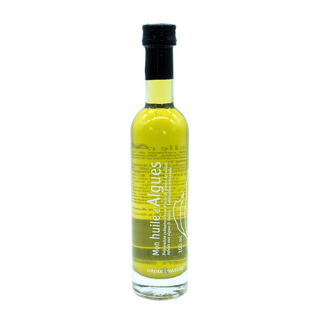 Huile d'algues infusée à la Laitue de mer et au basilic - 100 ml